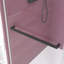 Double porte de douche coulissante sans cadre avec verre transparent de 3/8 pouce (10 mm)-115606658