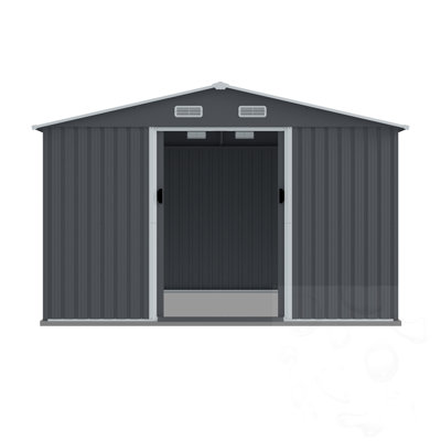 Outdoor Storage Shed with double Sliding Doors and Air Vent