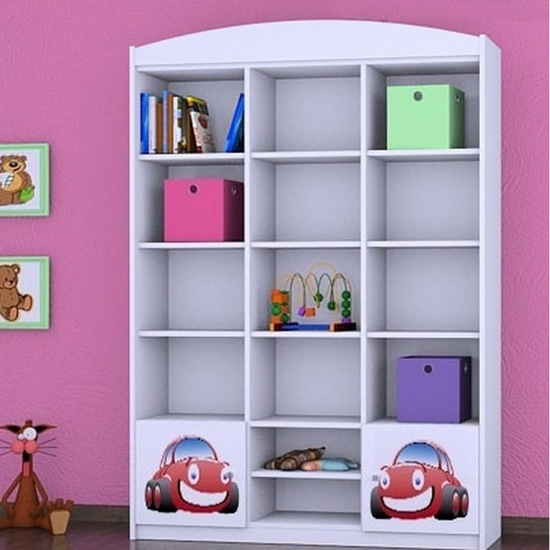 Sonny 183 cm H X 132 cm W Kids Cube Bookcase, White