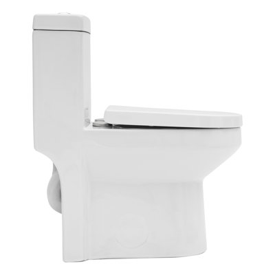 1.1/1.6 GPF Dual-Flush Elongated One-Piece Toilet with 16 in. Comfort Seat Height, Ceramic Glazed Surface(Soft Close Seat Included)