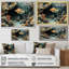 Aquarium, poissons et Amphibiens au-dessus d'un corail III - art mural corail-723548595-723548594-723548593