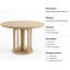 Table de salle à manger ronde de 47 pouces avec base à piédestal, table de petit-déjeuner circulaire pouvant accueillir de 4 à 6 personnes, table intérieure polyvalente pour la cuisine, la salle à manger et le salon, naturel-1331340095