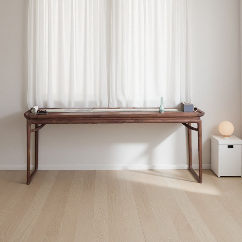 Rustic Solid Elm Wood Study Desk
