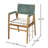 Brendalyn Outdoor 2-Person Acacia Wood Bistro Set With Woven Rope & Cushions