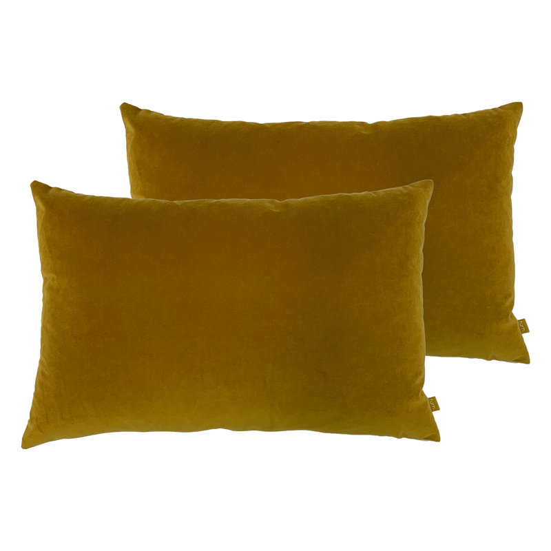 Bouley Rectangular Scatter Cushion, Mustard, Feather