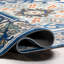 Tapis bleu à motif floral Kujawa-19006692