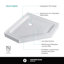 Base de douche Neo Angle avec cabine de douche sans cadre en verre compatible - noir, 34 po x 34 po-101645334