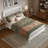 Ambie Low Profile Solid Wood Slatted Spindle Sleigh Bed-51407721-51407716