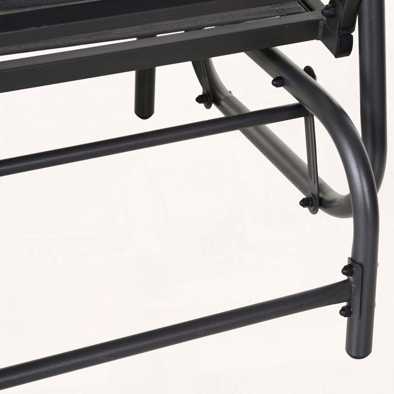 Banc oscillant extérieur 2 personnes avec toile respirante Outsunny, Gris