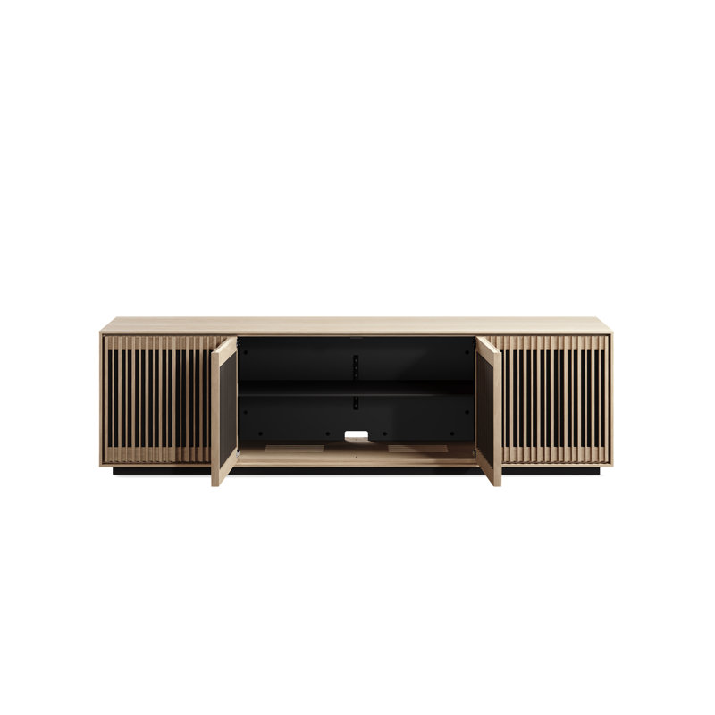 Profile 4-Door Media Storage Cabinet, Washed Oak