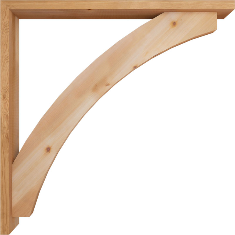 Support de bloc Thorton avec entretoise décalée, 40 x 40, Cèdre rouge occidental de l 3 1/2 po (lisse)