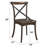 Brady Cross Back Side Chair in Dark Oak and Black (Set of 2)