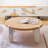 Modern Burlywood Solid Wood Round Coffee Table