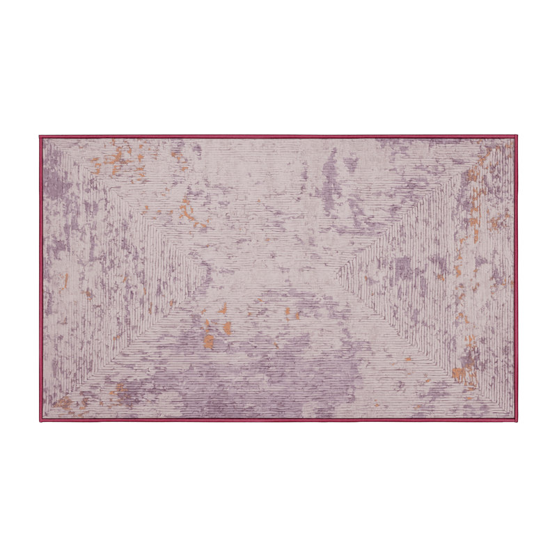 Machine Washable Beige Area Rug, Runner 2' x 5'