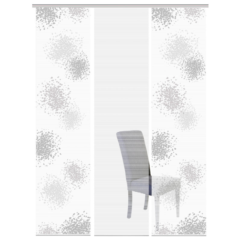 Peavy Semi Sheer Curtain Panel Pair, Grey