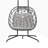Wicker Rattan Patio Basket Egg Swing Chair with UV Resistant Cushions-925320613-925320665