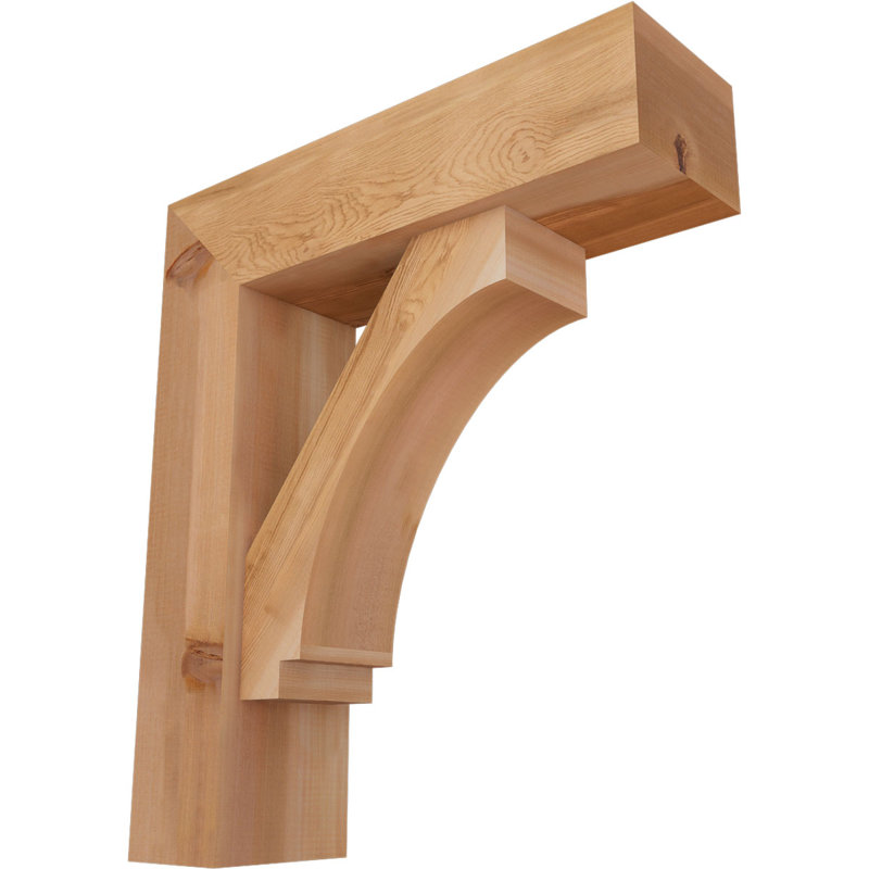 Imperial Block Bracket w/ Offset Brace, 30 x 26, 7 1/2"W Western Red Cedar (Smooth)