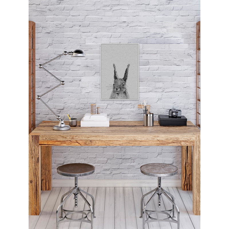 " Grey Rabbit II " Painting Print, 36" H x 24" W x 1.5" D