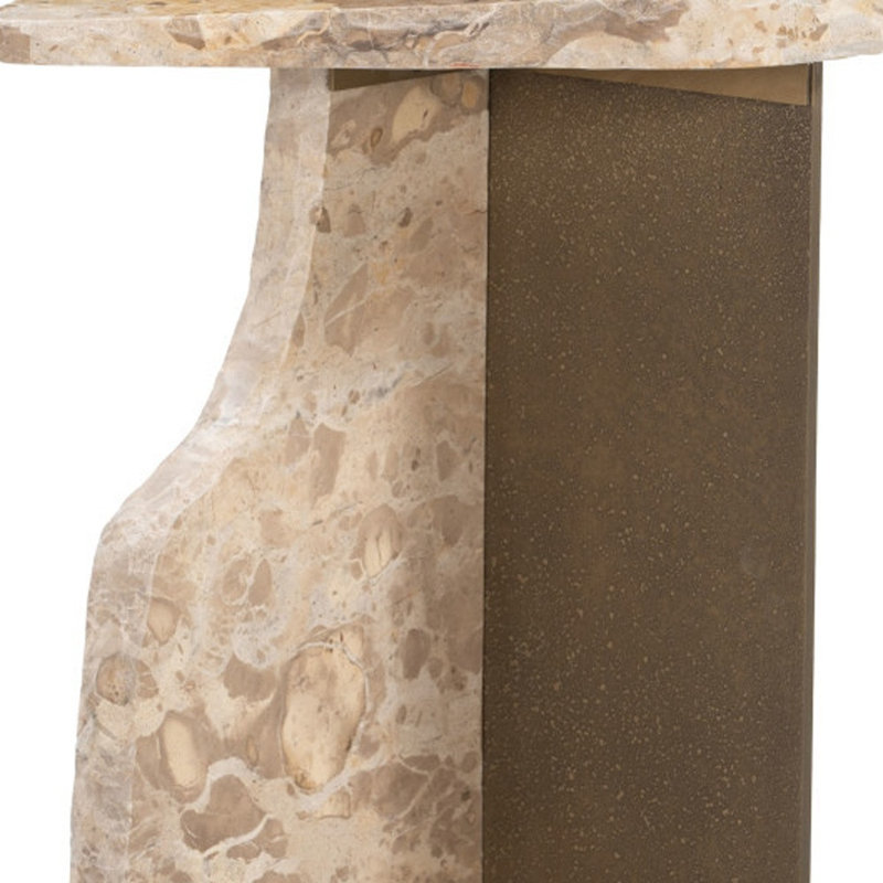Table de bout à piédestal 24 po beige
