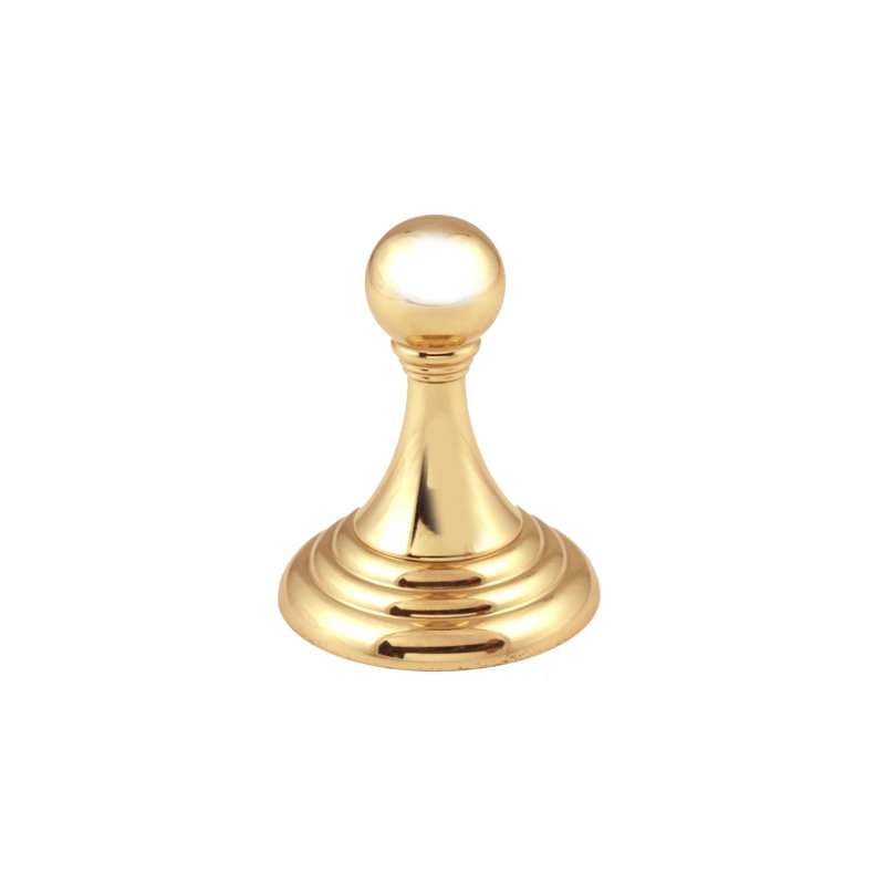 Embassy Robe Hook, Polished Brass