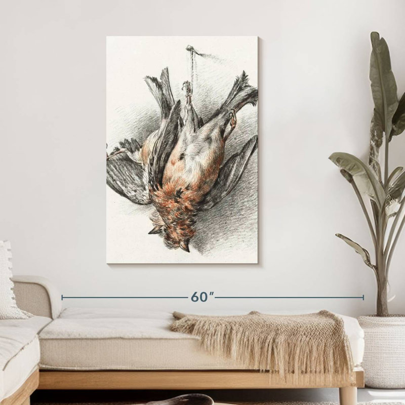 Deux oiseaux morts - 1823, 45" H x 30" W