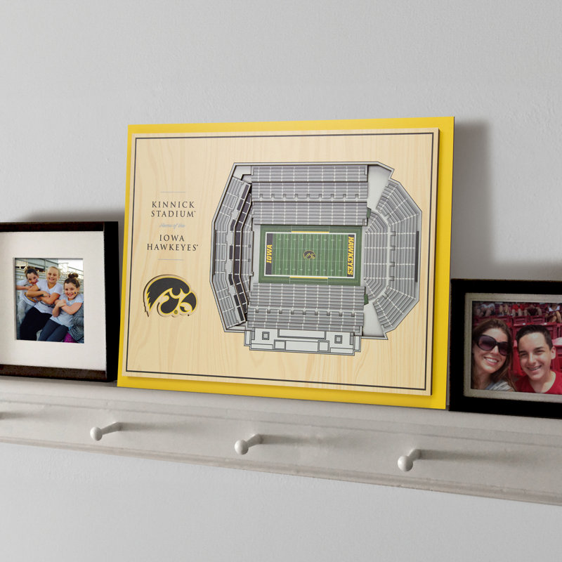 Iowa Hawkeyes 17'' x 13'' 5-Layer StadiumView 3D Timber Wall Art