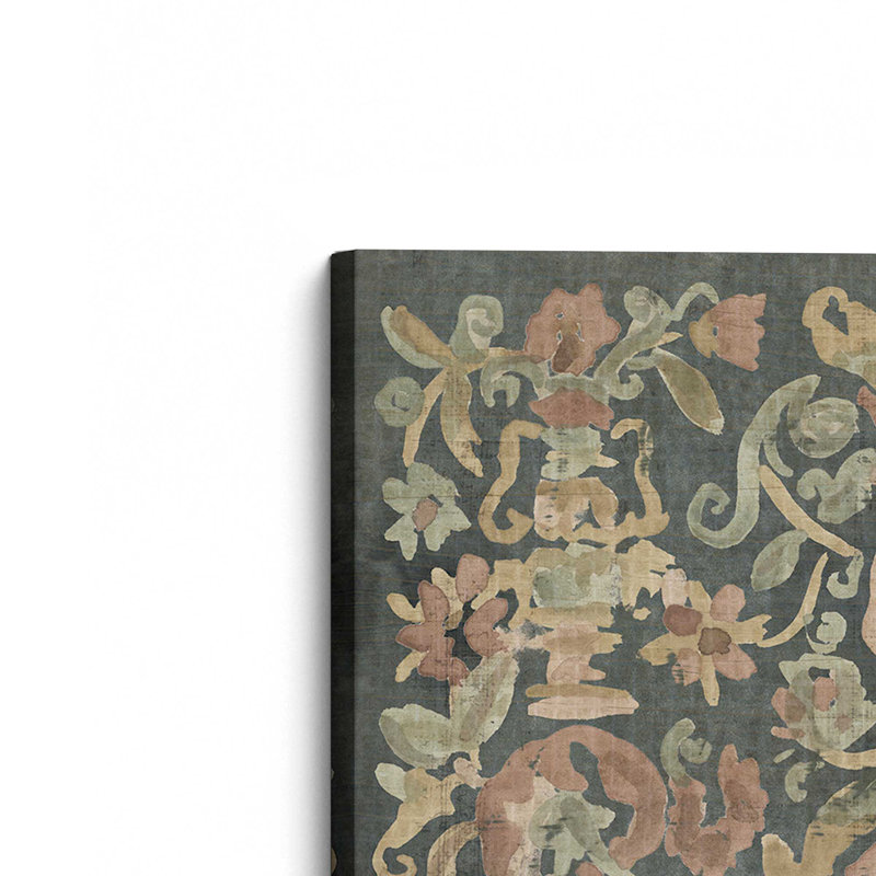 «Antique Tapisserie Textile I» par June Erica Vess, reproduction d'art sur toile, H 12 po x l 12 po