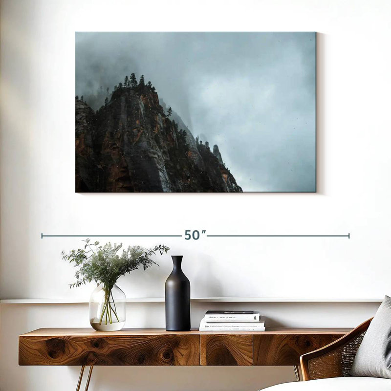Alvord Foggy Rocky Mountain Peak, H 26 po x l 39 po