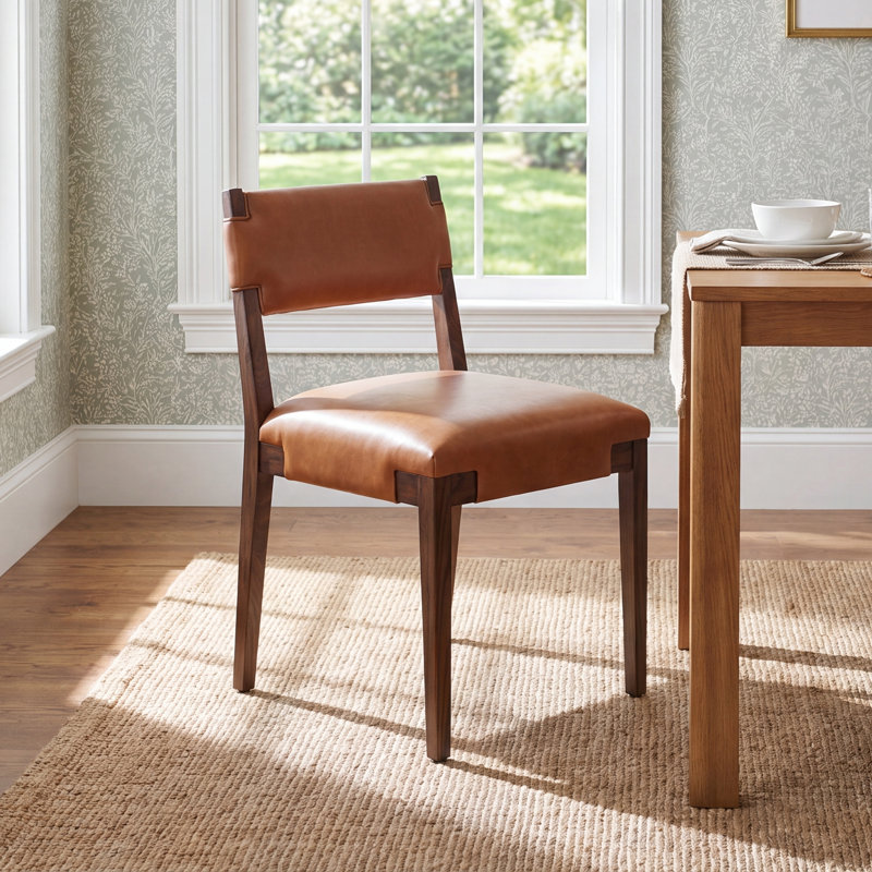 Bilbrey Leather Side Chair, Brickhouse Black/Black Ash, _1Brickhouse Black/Black Ash