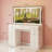 Boahaus Amelia Vanity Desk with LED Mirror – 11 Drawer Makeup Vanity Table Designed as a Complete Dressing Station with Integrated Power and Speakers-121402772