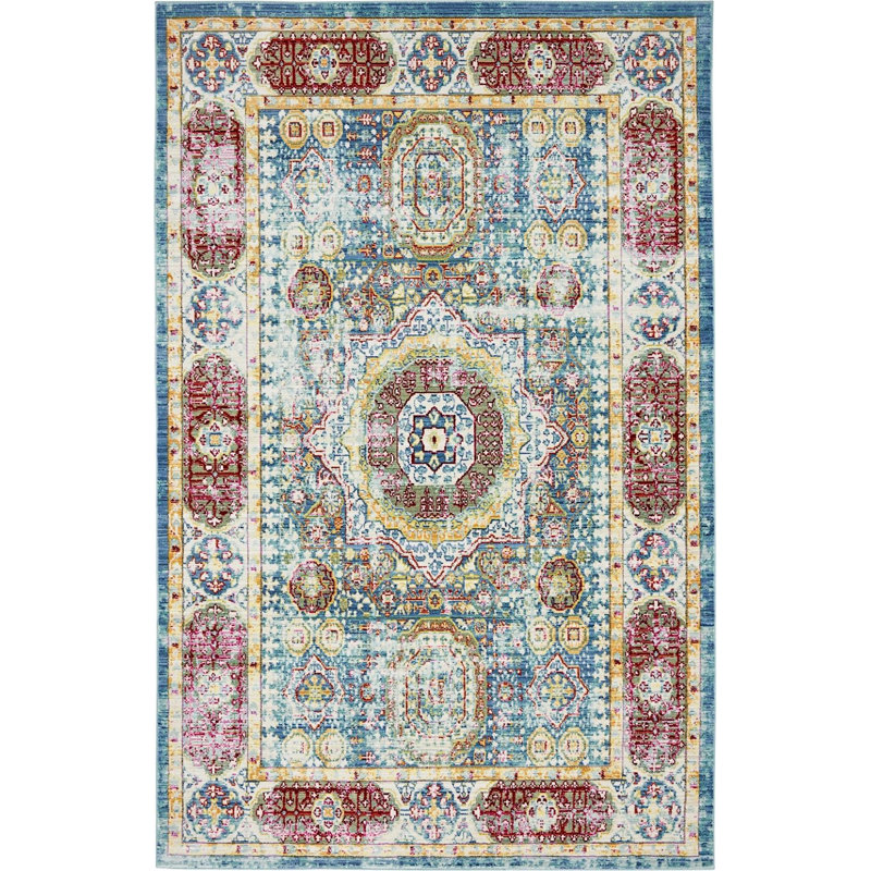 Donminique Geometric Indoor Rug, Rectangle 6' x 9'