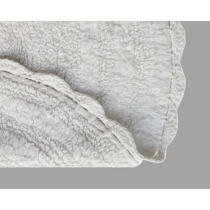 Tapis pour salle de bain 100% coton, Ivoire