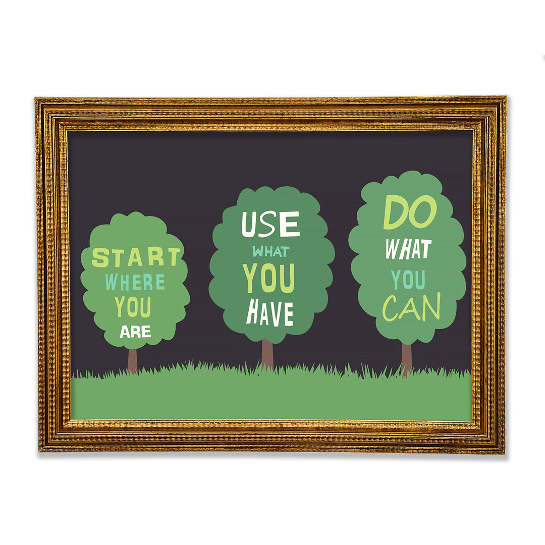 Start Where You Are - Einzelne Bilderrahmen Kunstdrucke