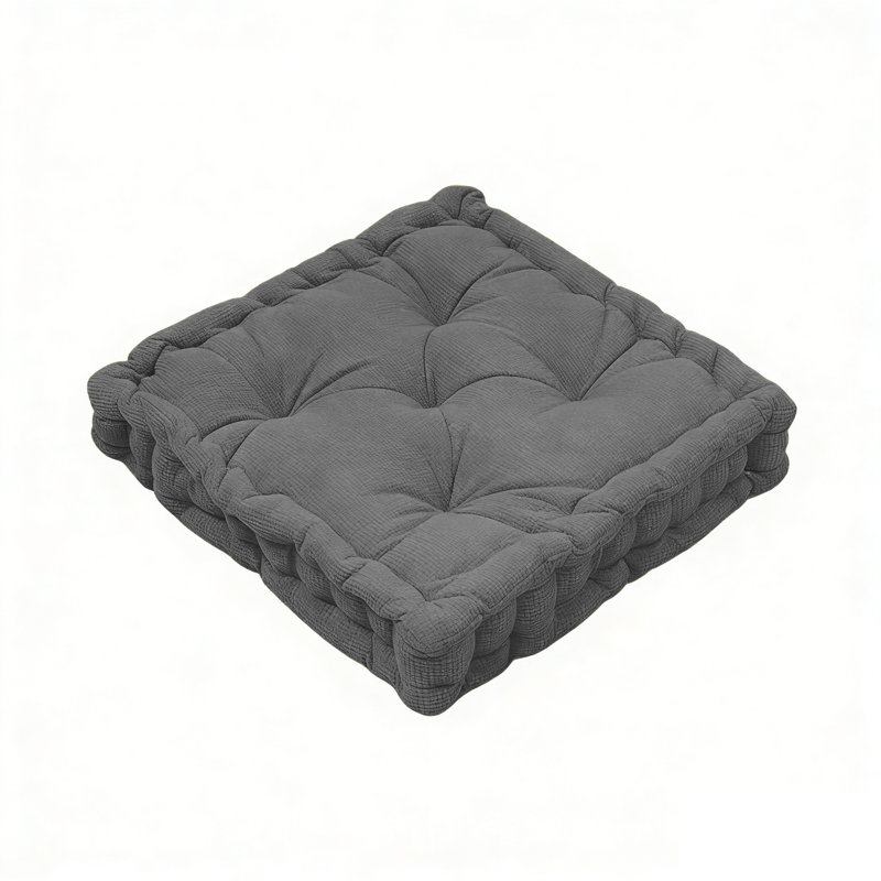 Square Microfiber  Floor Pillow /Cushion., Grey