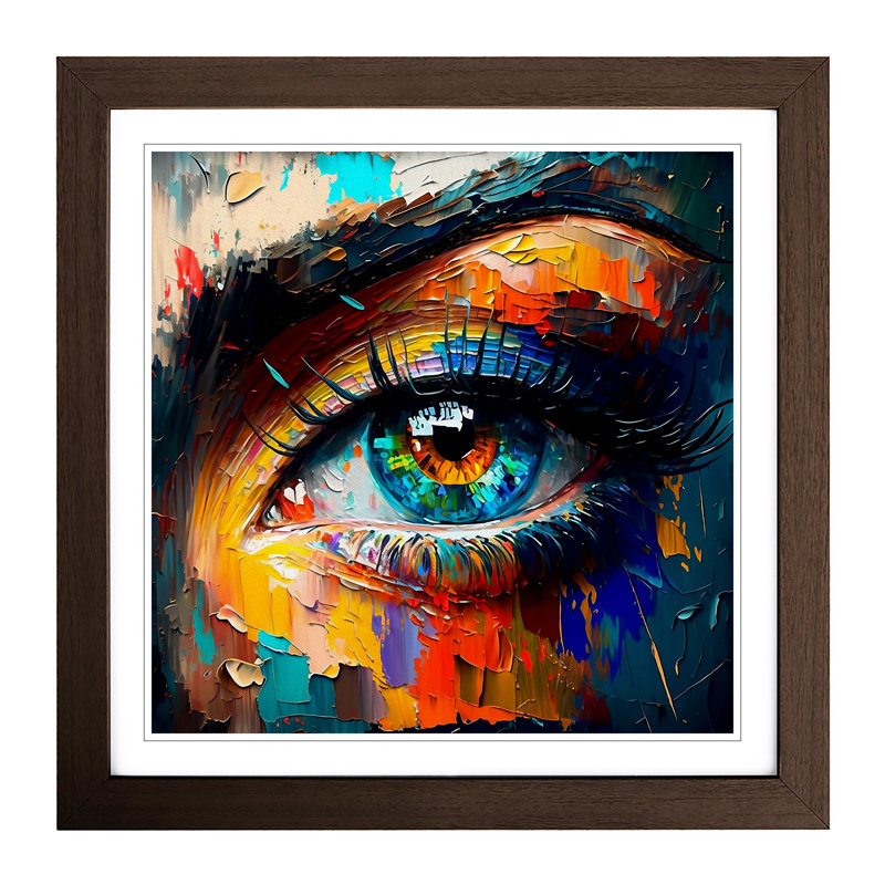 Single Picture Frame Print on Wood, Walnut