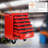 Red & Black 6 Drawers Tool Cart With Wheels, For Workshop And Garage, Steel Build, Smooth Countertop, 4 Universal Wheels Locking, Key Locking Protection Repair Shop, Cold Rolled Steel, Powder Coated-1323881085