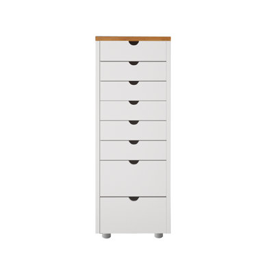 Genola Solid Wood 34cm W 8 - Drawer Chest of Drawers