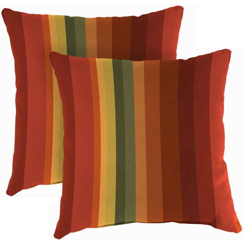 Sunbrella Outdoor Throw Pillow, Islip Cayenne