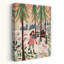 «Walking In The Snow Christmas Abstract Contemporary Pine Tree Rabbit Landscape Winter», reproduction d'art mural-130424526