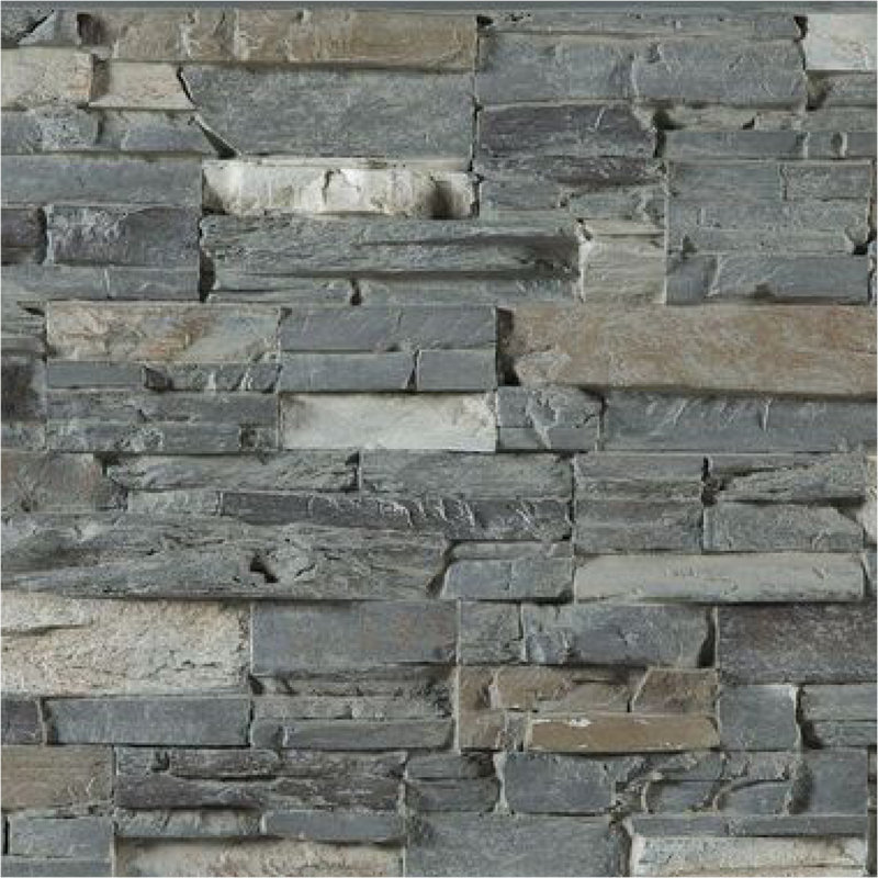 Colorado 48.75" x 24.63" Stone Wall Paneling, Rolling Fog