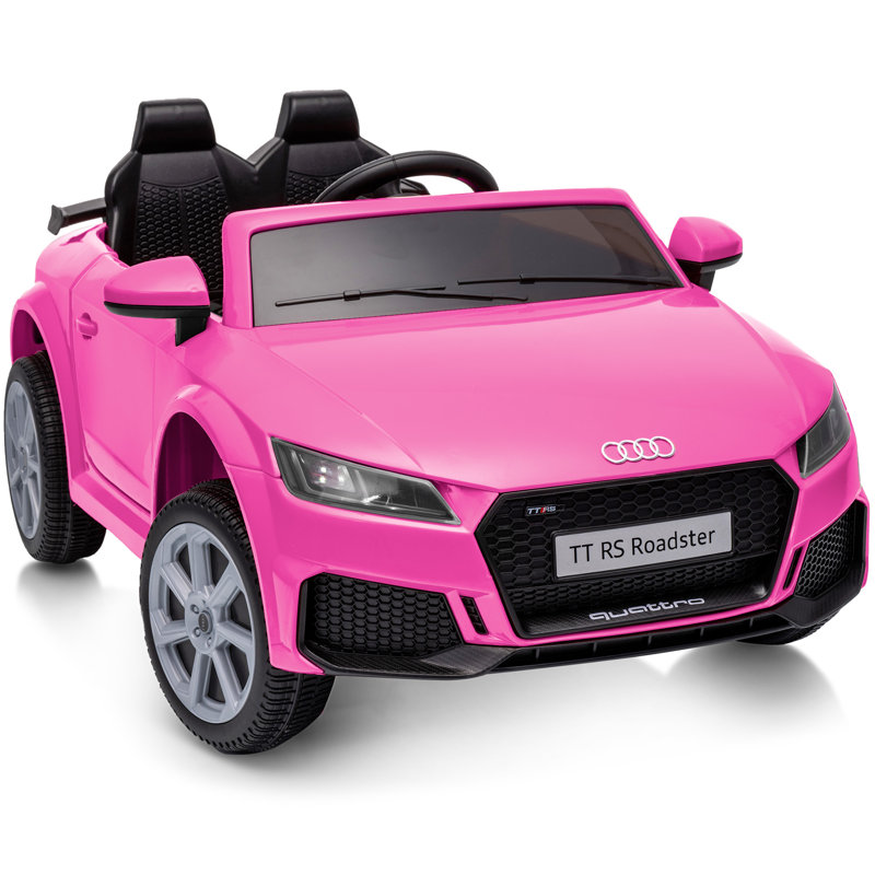 Voiture électrique pour enfants Outfunny, voiture sous licence pour enfants avec télécommande TTRS 24V pour enfants avec télécommande - Rose vif