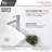 Stylish Single-Handle 11" Brushed Stainless Steel Bathroom Faucet-55551429
