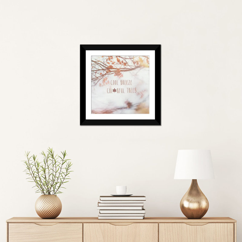 « automne calling ii », art textuel sur toile tendue, H 12 po x l 12 po x P 1,5 po, Toile tendue, Pas de tapis