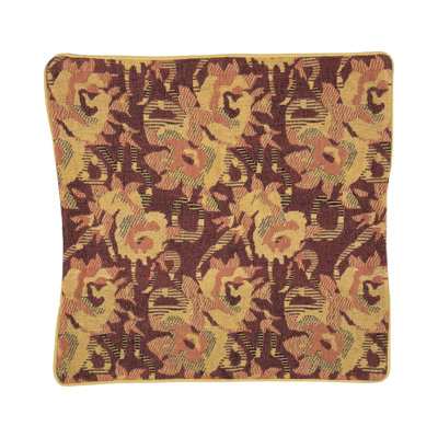 Amirya Floral Red Square Throw Cushion