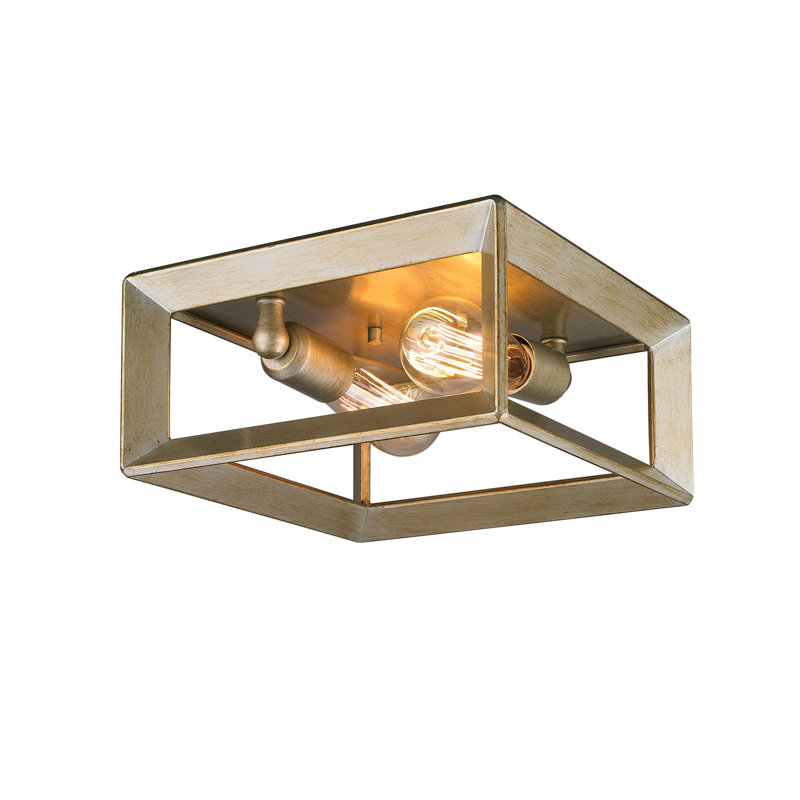 Averee Flush Mount, White Gold