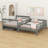 Bunk Bed With Trundle, Storage And Guard Rail For Bedroom-1263318078