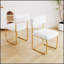 Ensemble de deux chaises de salle à manger en tissu Teddy, coussin épais et circulaire pour le confort et le style, design robuste et minimaliste