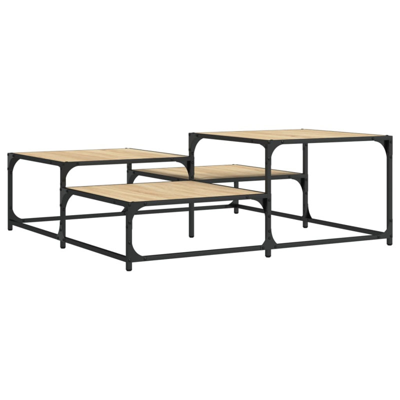 Hovis Four Leg Coffee Table, 40cm H x 107cm W x 107cm D, Sonoma Oak