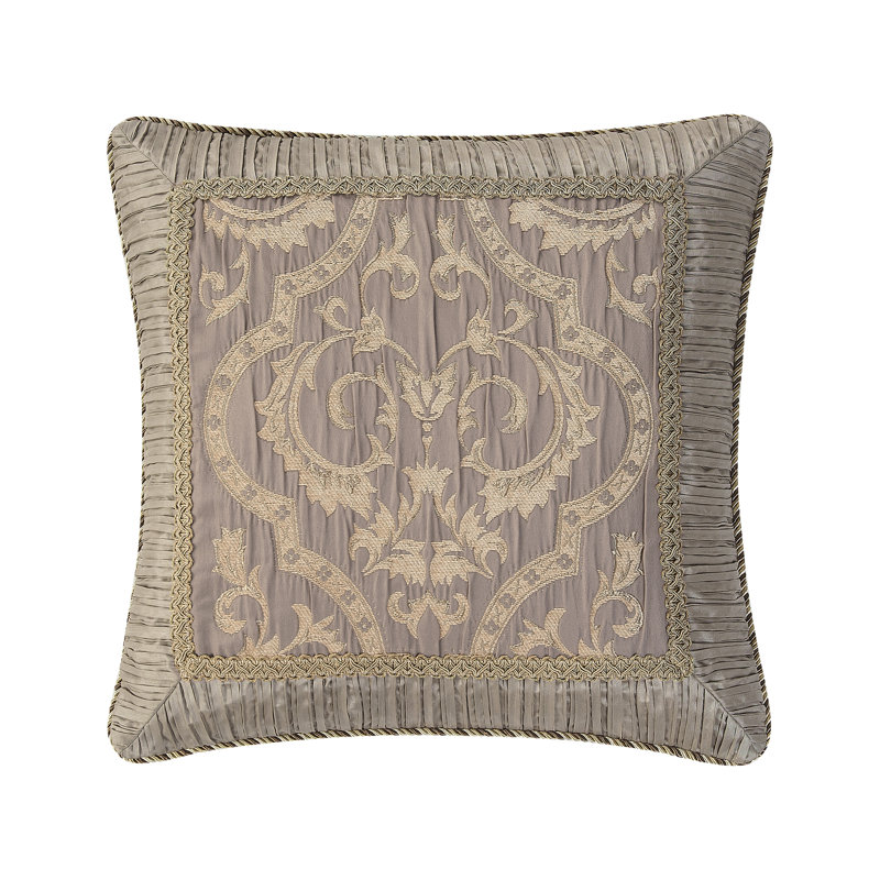 Taupe Jacquard and Taped Decorative Pillow Set