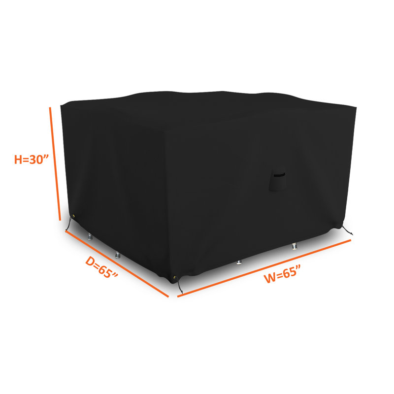 Housse pour table de salle à manger d'extérieur haute densité, H 30 po x l 65 po x P 65 po